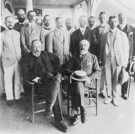 Russian Delegateion In 1903 At Hotel Firefly Upscaler 2x Scale