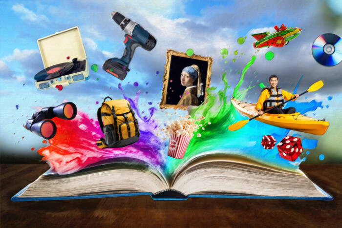 Colorful Book With Paint Splashes Png, Open Book With Rainbow Co