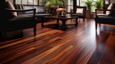 Santos Rosewood Hardwood Flooring, Featuring Deep Reddish Brown