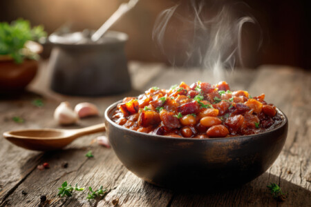Rustic Kitchen Side Dish: Warm, Comforting Baked Beans With Baco