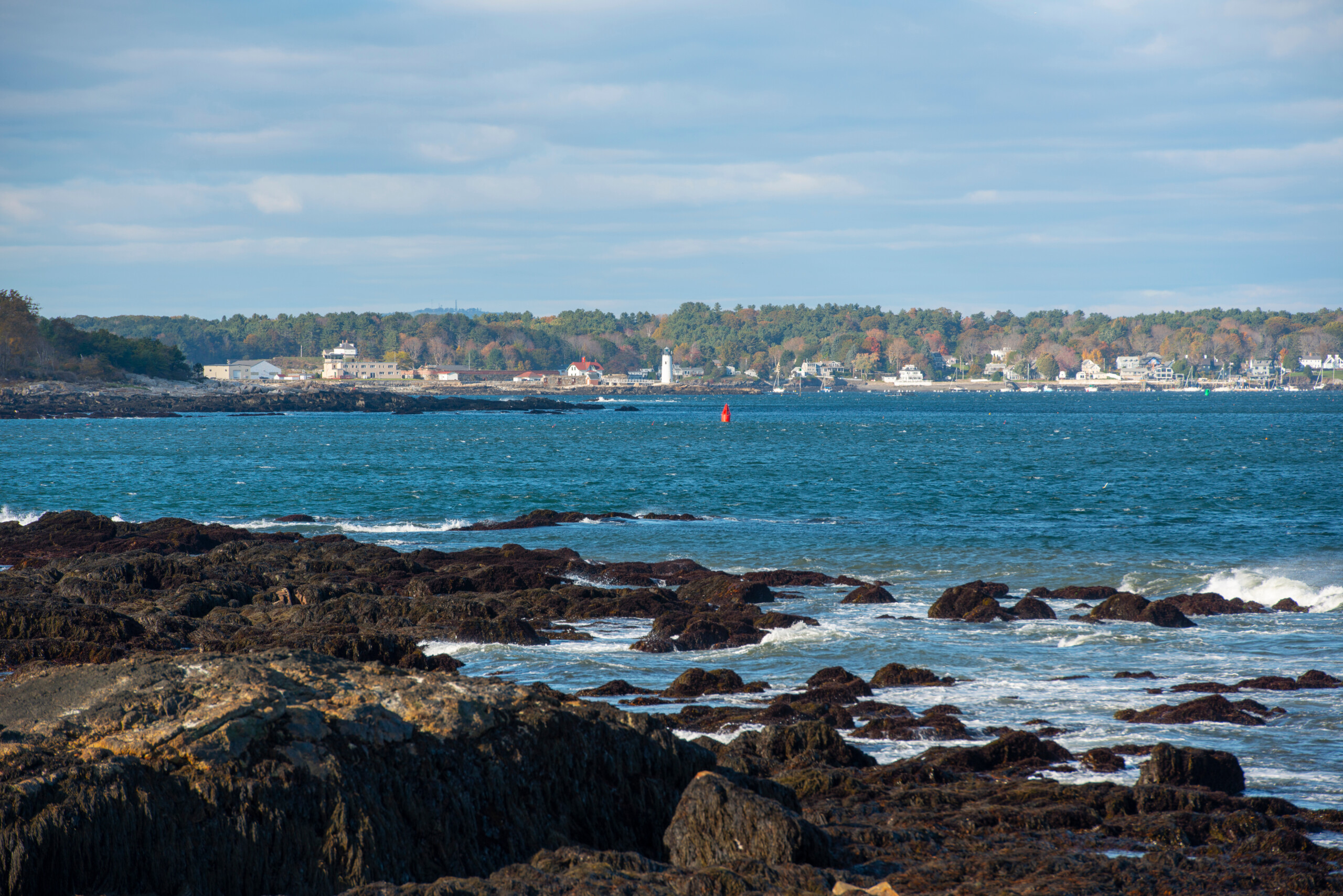 Portsmouth Harbor Lighthouse And New Castle Coast, From Odiorne